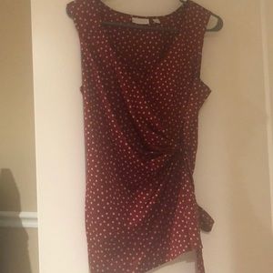 Red & White Polka Dot Blouse